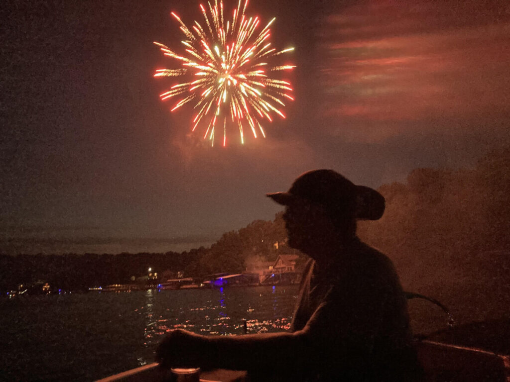 Enjoying Lake Ozark Fireworks